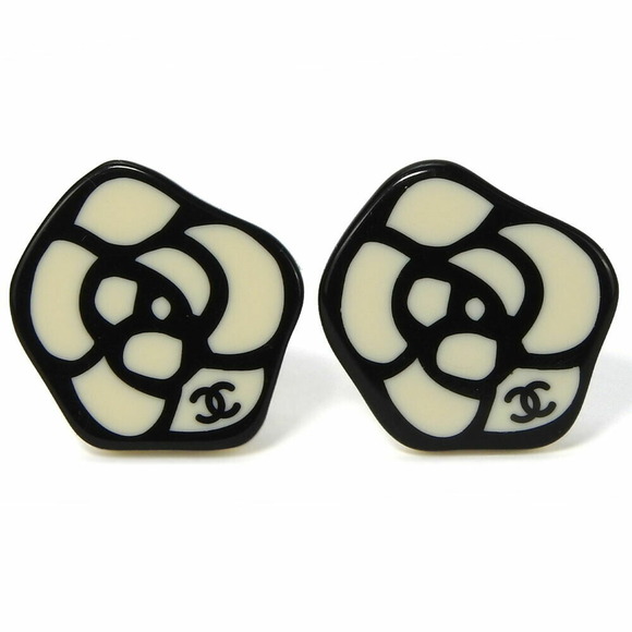 CHANEL Black Logo Earrings - Picture 1 of 7